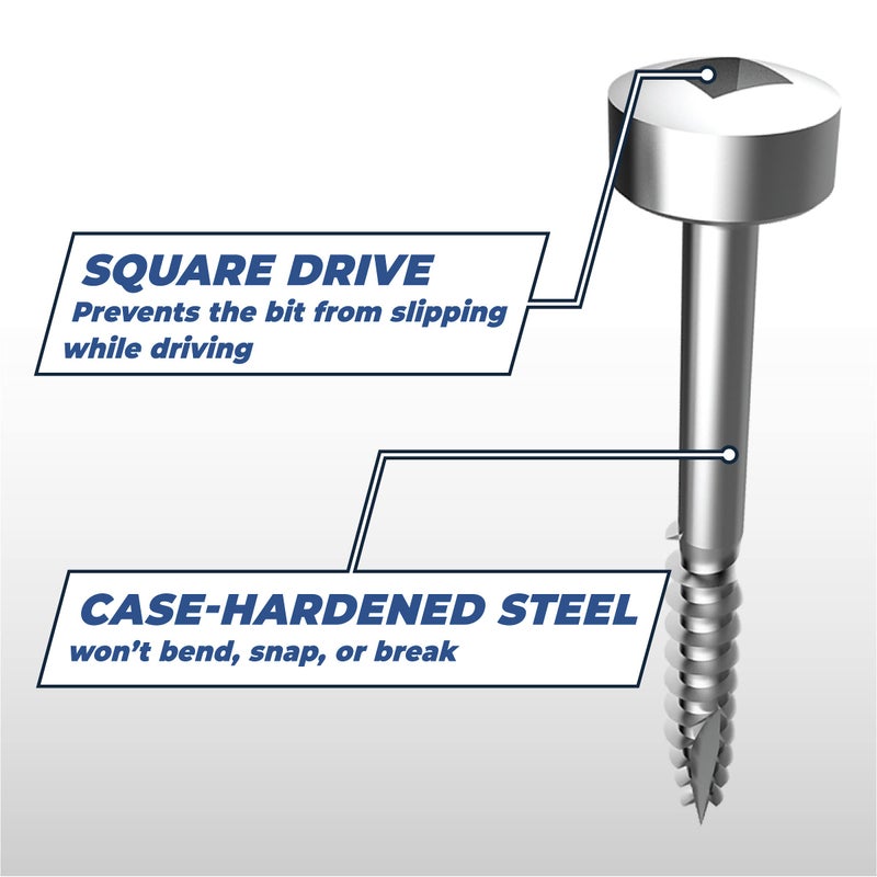 Kreg SPS-C1-500 Zinc Pocket Screws, 1-Inch, #7 Coarse Thread, Pan Head (500 Count) - Image 5